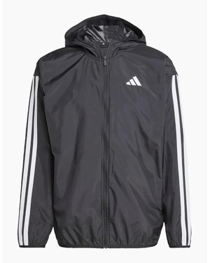 adidas Essentials 3 Stripes Windbreaker - Black