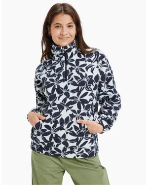 Roxy Live Out Loud Sherpa Half Zip Fleece - Blue