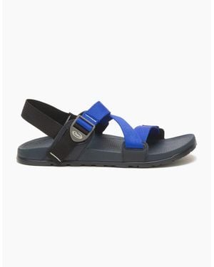 Chaco Lowdown Open Toe Flatform Slide Sandals - Blue