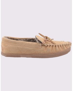 Hush Puppies Ace Slip On Memory Foam Slippers Tan - Natural