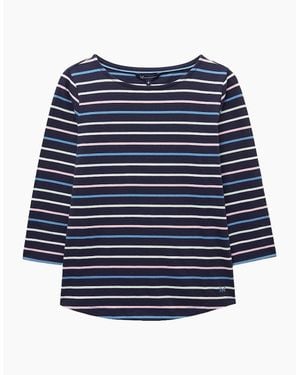 Crew Essential Breton Long Sleeve T-Shirt - Blue