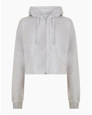 Miso Cropped Hoodie - White