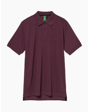 Ma Strum Wine Pique Polo - Purple