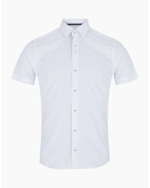 Remus Uomo Stretch Semi Formal Ss Shirt 01 - White