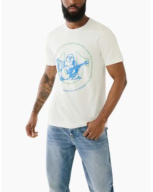 TRUE RELIGION 108038 T Shirts Summer Top - Blue