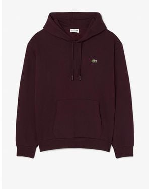 Lacoste Fleece Classic Fit Hoodie - Purple