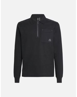 Moose Knuckles Dalon Ls Polo Shirt 292 - Blue