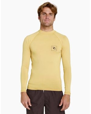 Rip Curl Rip Curl Streamline Upf Long Sleeve Rash Vest - Yellow