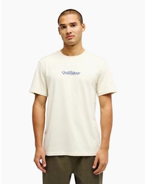 Quiksilver Fineline Crew Neck Short Sleeve T-Shirt - White
