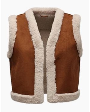 Nooki Design Gigi Faux Fur Gilet - Brown