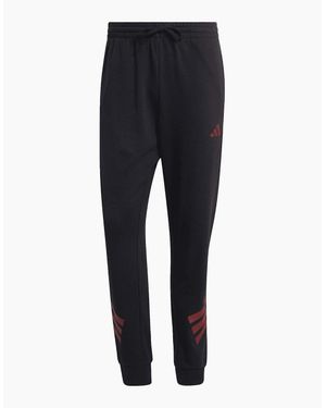 adidas Three Stripes Slim Tapered Running Trousers - Blue