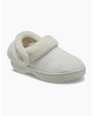 Crocs™ Unfurgettable Vegan Suede Polyester Cocoa Clogs - Grey