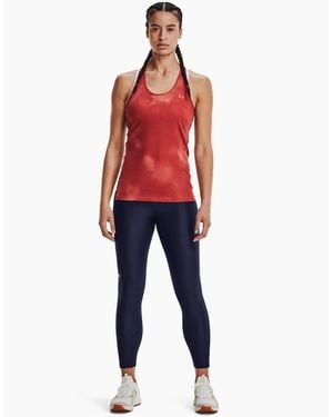 Under Armour No Slip Waistband Ankle Leggings - Red