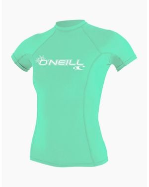 O'neill Sportswear Basic Skins Short Sleeve Rash Vest - Green