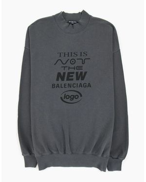 Balenciaga This Is Not The New Logo Sweat Dark - Grey