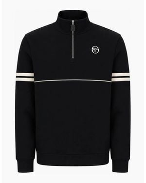 Sergio Tacchini Orion 1/4 Zip Sweatshirt/Peyote - Black