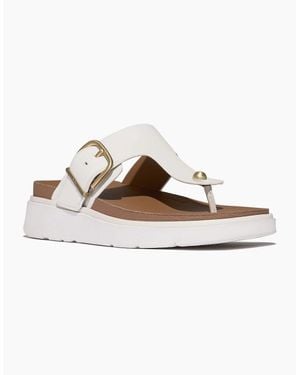 Fitflop Gen-Ff Toe-Post Leather Urban Sandals - White