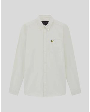 Lyle & Scott Cotton Button Down Oxford Shirt - White