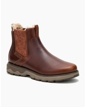Caterpillar Fandom Chelsea Fur Waterproof P312608 Cashew Leather Boots - Brown