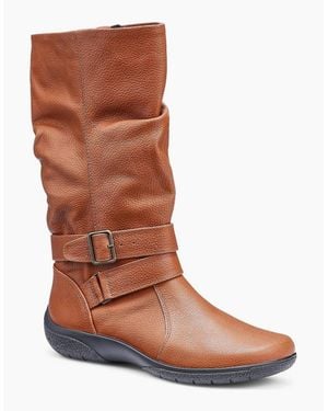 Hotter Ballinderry Wide Fit Boots - Brown