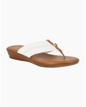Lotus Erminia Toe Post Sandals - White