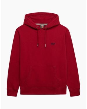 Superdry Essential Logo Hoodie - Red
