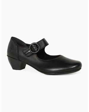 Rieker Twirl Mary Jane Court Shoes - Black