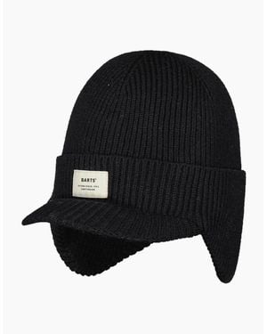 Barts Coedy Knitted Beanie Hat With Earflaps - Black