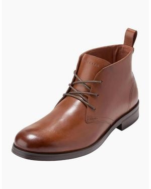 Cole Haan Newmark Grand Flexcraft Leather Tan Chukka Boots - Brown