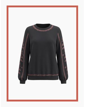 Nooki Design Catalina Embroidered Jumper - Black