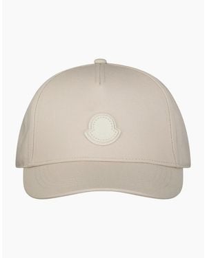 Moncler Logo Patch Cap - Natural