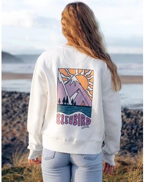 Bleubird Solace Cropped Crew Sweatshirt - Grey