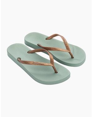 Ipanema Anatomica Tan Vegan Flip Flops - Green
