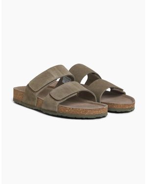 Jack & Jones Malta Suede Martini Sandals - Brown