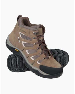 Mountain Warehouse Field Extreme Suede Wide Walking Boots - Brown