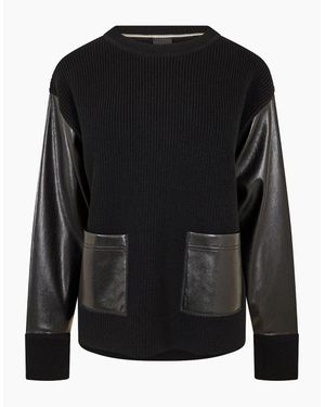 BOSS Crew Neck Long Sleeve Sweatshirt - Black