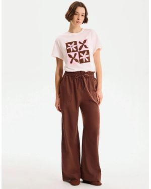 OMNES Check Boyfriend T-Shirt - White