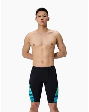 Speedo Spliced Printed Endurance+ Jammer Shorts - Blue