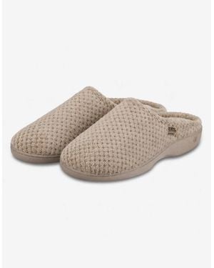 Totes Isotoner Popcorn Terry Mule Slipper Mules Light - Grey