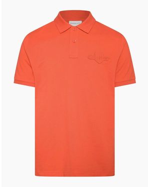 GANT Reg Tonal Shield Polo Shirt - Orange