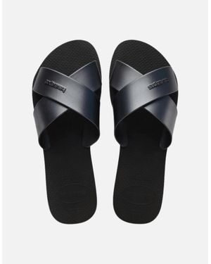 Havaianas Aqua Metallic Sandals - Black
