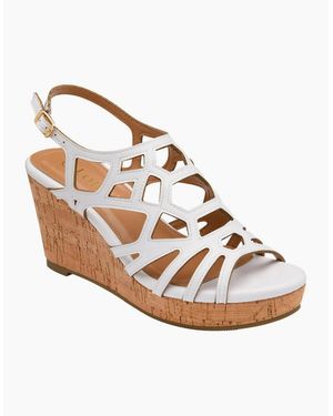 Lotus Rhi Wedge Sandals - White
