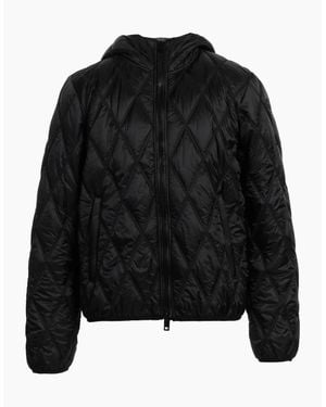 DIESEL Quilted Hooded Coat - Black