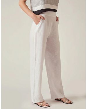 James Lakeland Relaxed Linen Trousers - White