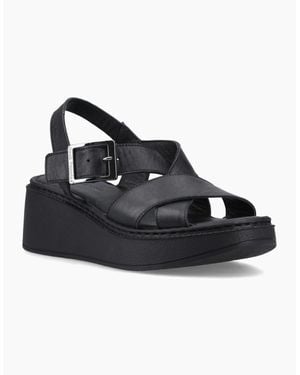 Hush Puppies Bretta Wedge Sandals - Black