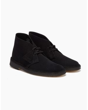 Clarks Originals Desert Suede Boots - Black
