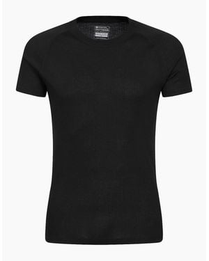 Mountain Warehouse Talus Round Neck Short-Sleeved Thermal Top - Black