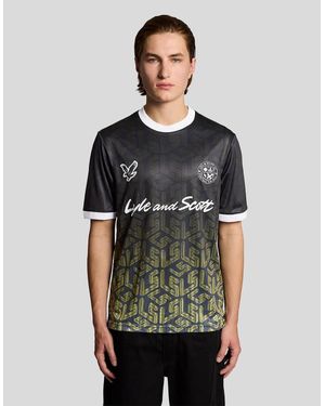 Lyle & Scott Ombre Emblem Football Shirt - Black