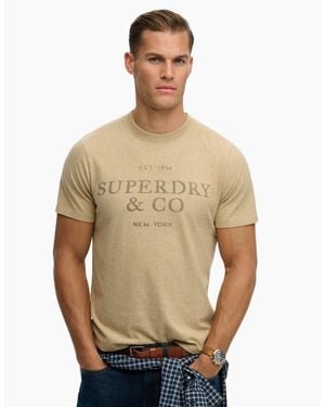 Superdry 1954 Company Relaxed Short Sleeve T-Shirt - Natural