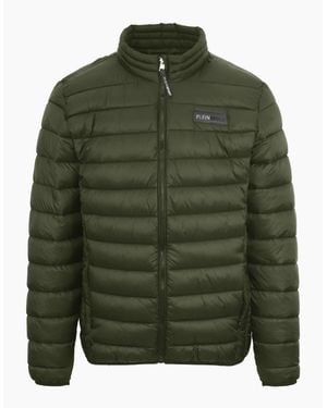 Philipp Plein Plein Sport Patch Logo Thin Padded Jacket - Green